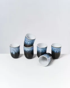 Store Alcachofra 6Er Set Becher Gros Schwarz Tassen & Becher Sets