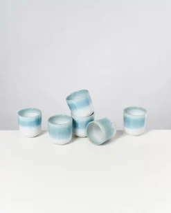 Discount Alcachofra 6Er Set Becher Klein Grunblau Tassen & Becher