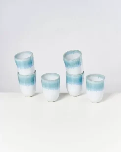 Online Alcachofra 6Er Set Becher Gros Grunblau Tassen & Becher Sets