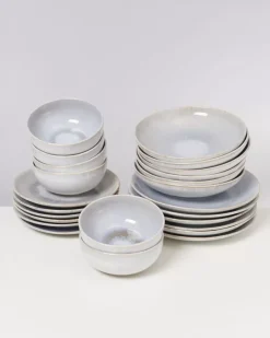 Best Alcachofra Graublau - 24 Teiliges Set Geschirr Sets
