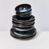 New Alcachofra Schwarz - 16 Teiliges Set Geschirr Sets