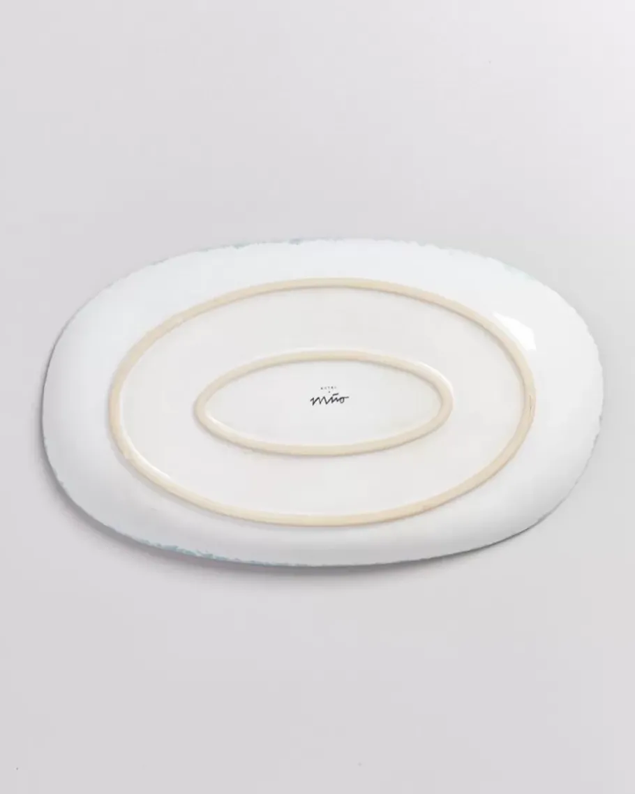 Clearance Alcachofra Servierplatte L Grunblau Servierplatten