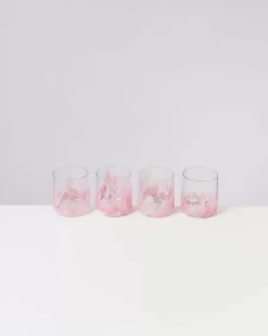 Outlet Alegria 4Er Set Glas Klein Big Drops Rosa Gläser