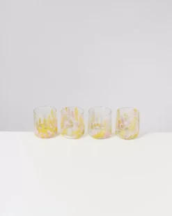 Shop Alegria Glas Klein Big Drops Rosa Gelb Gläser