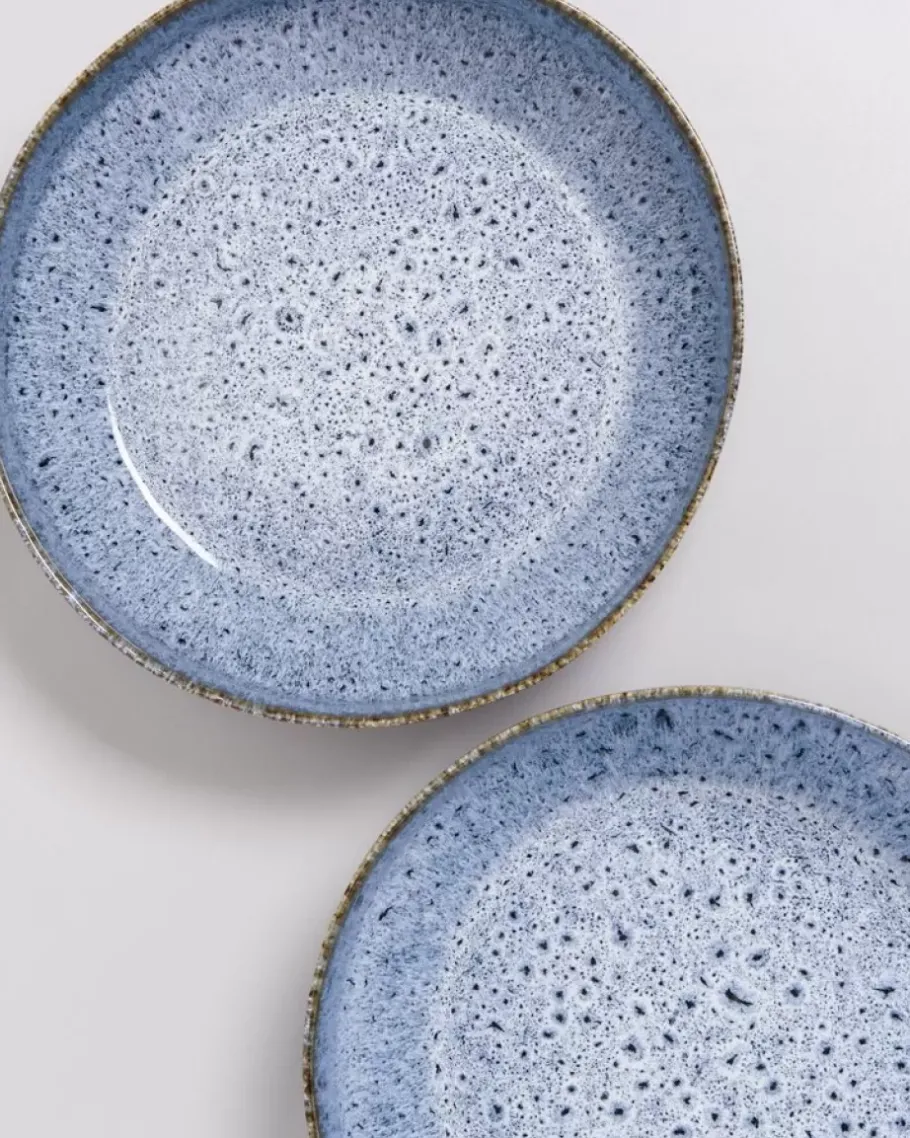 New Almada Obstschale Graublau Gesprenkelt Servierschalen