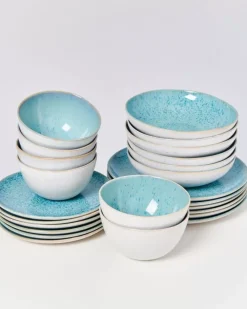 New Areia Aqua - 24 Teiliges Set Geschirr Sets