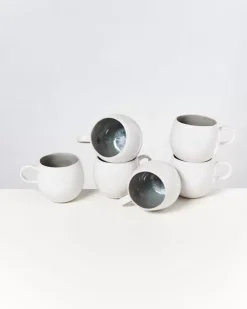 Hot Areia 6Er Set Tasse Gros Grau Tassen & Becher Sets