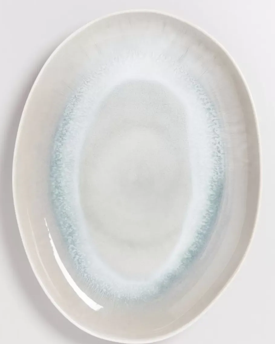 New Areia Servierplatte Oval Xl Grau Servierplatten