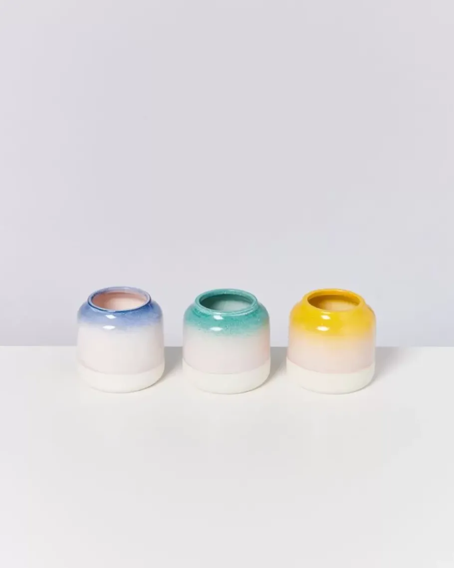 Sale Bebe Vase Gelb Rosa Gesprenkelt Vasen