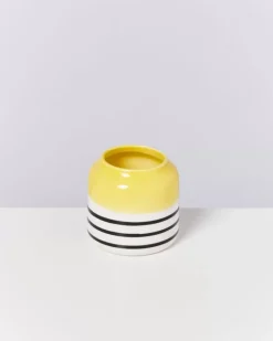 Hot Bebe Vase Gelb Schwarz Gestreift Bebe