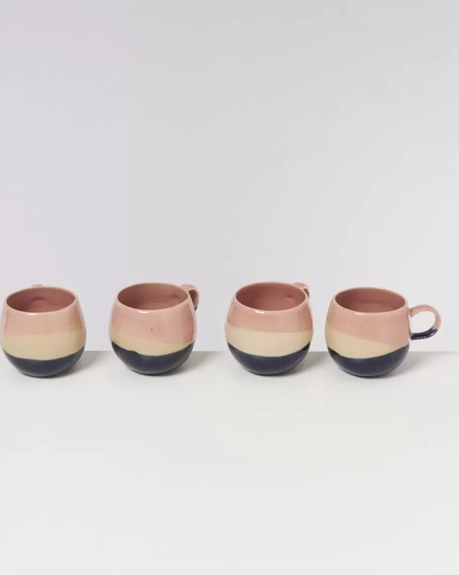 Clearance Bica Tasse Gros Pink Navy Cream Große Tassen