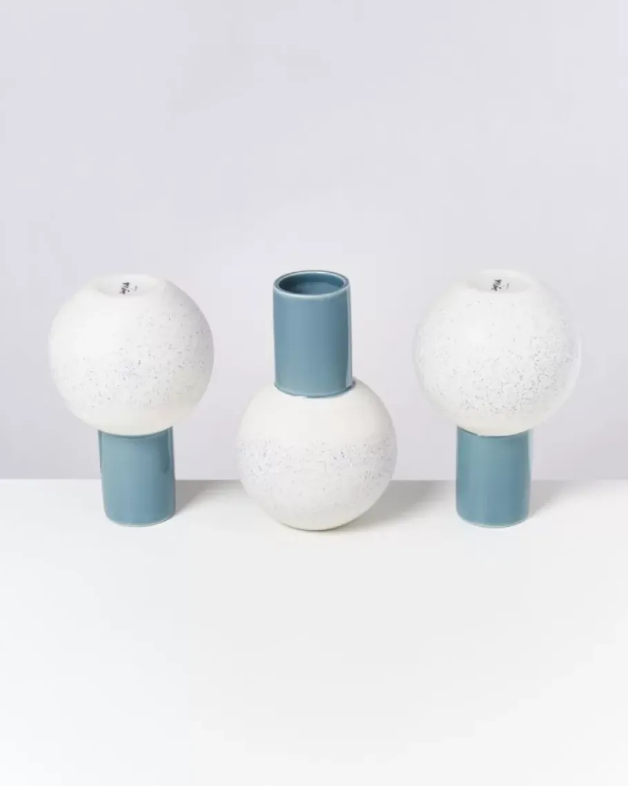 Shop Bola Vase M Graublau Gesprenkelt Bola M