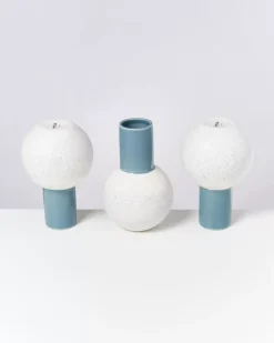 Online Bola Vase M Graublau Gesprenkelt Vasen
