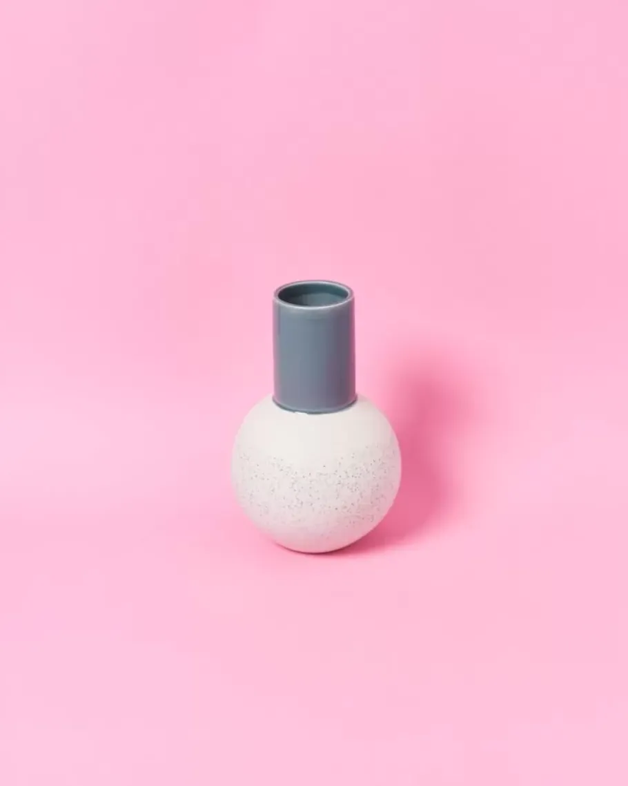Online Bola Vase M Graublau Gesprenkelt Vasen