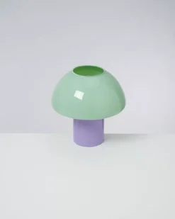 Cheap Cogumelo Glaslampe Mint Lila Lampen