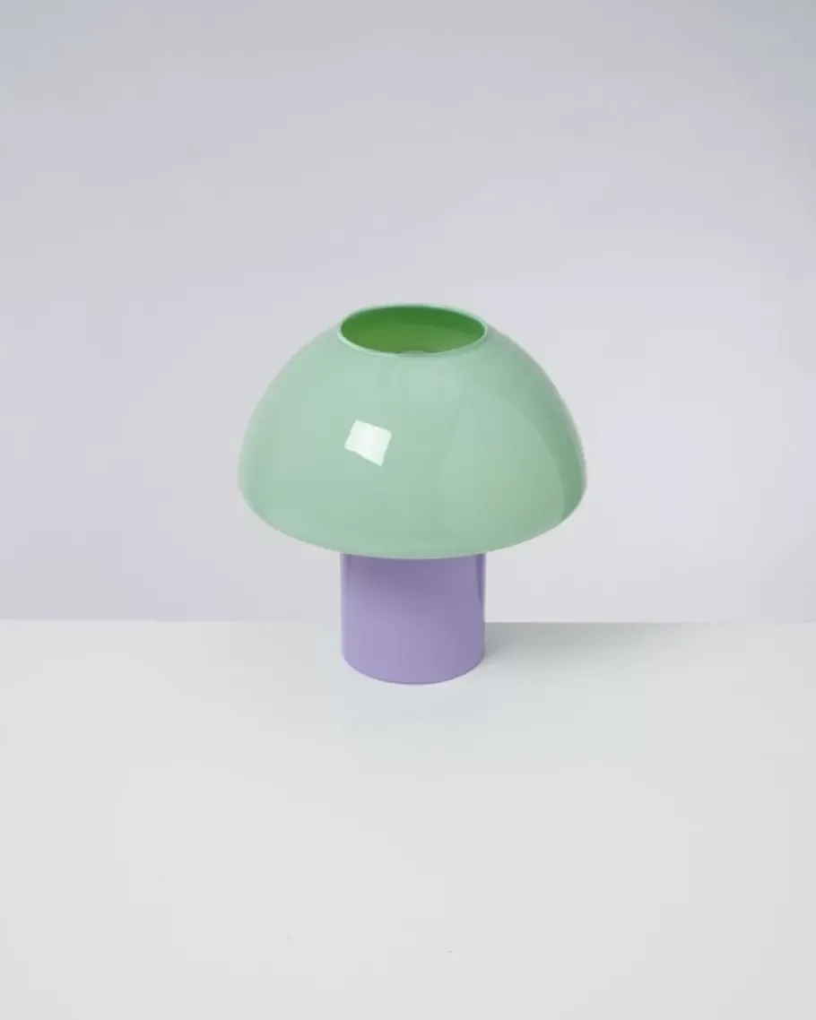 Cheap Cogumelo Glaslampe Mint Lila Lampen