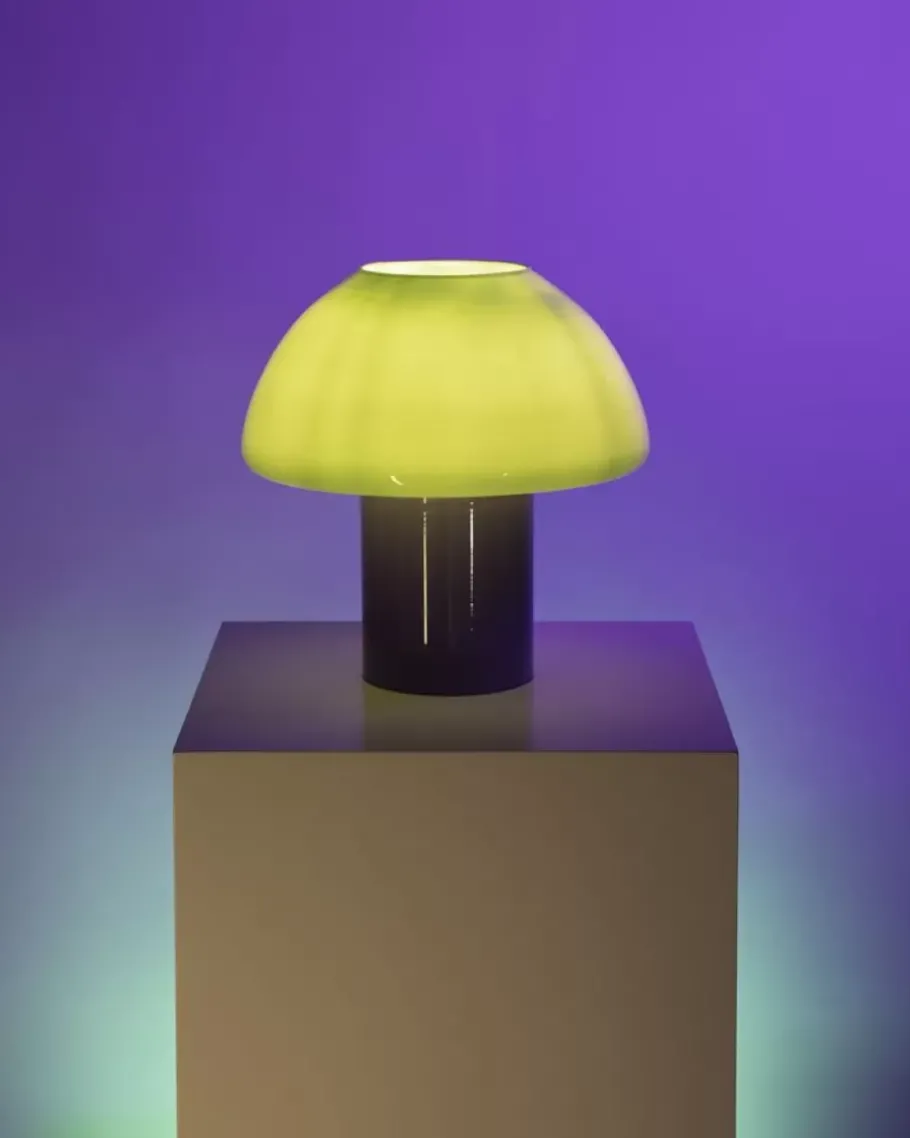 Cheap Cogumelo Glaslampe Mint Lila Lampen
