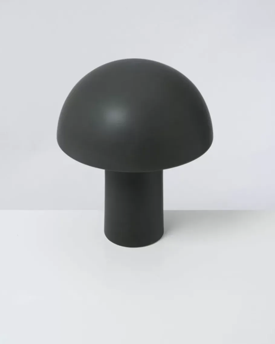 Clearance Cogumelo Keramiklampe Dunkelgrun Lampen