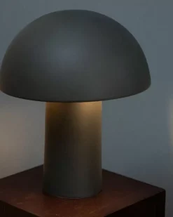 Clearance Cogumelo Keramiklampe Dunkelgrun Lampen