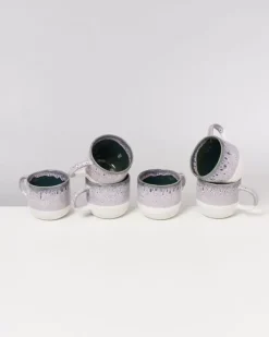 Clearance Coimbra 6Er Set Tasse Gros Rosa Grun 6 Teilige Sets