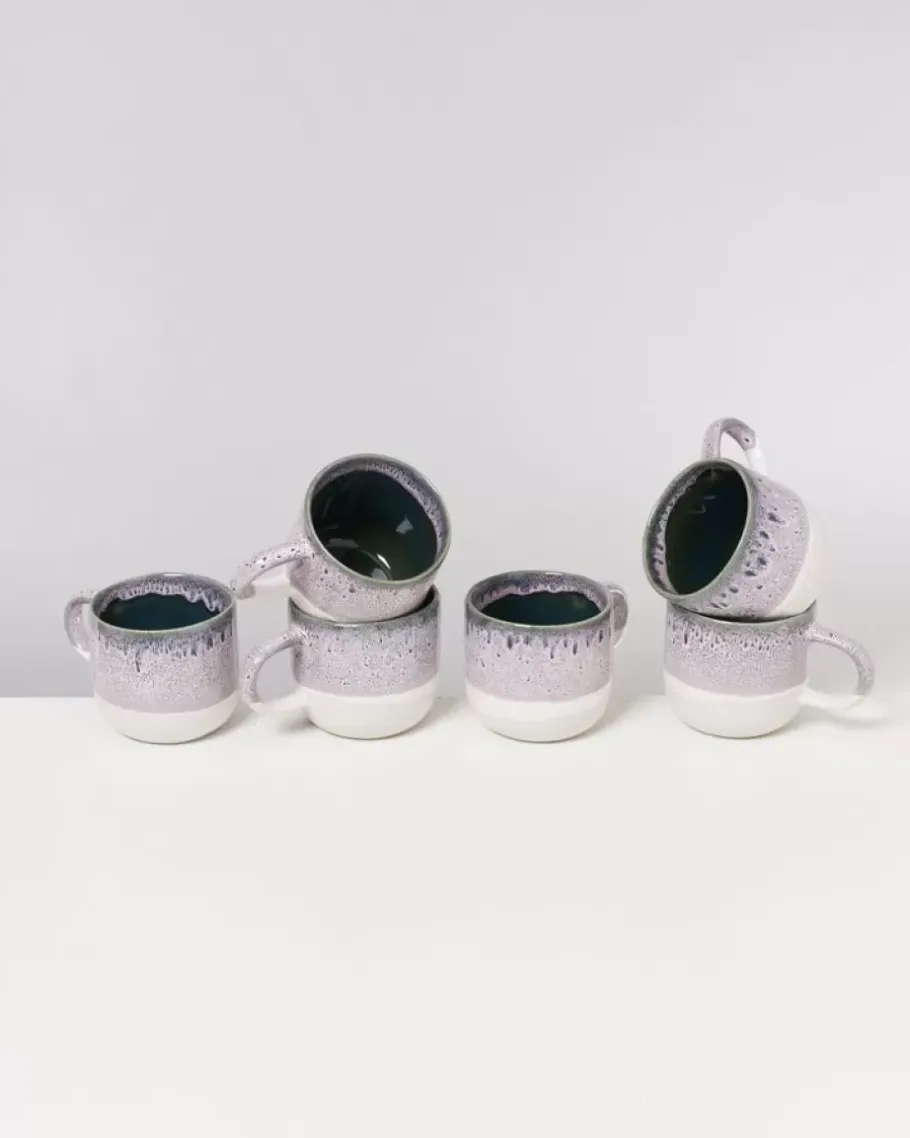 Clearance Coimbra 6Er Set Tasse Gros Rosa Grun 6 Teilige Sets