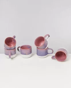 Best Sale Coimbra 6Er Set Tasse Gros Lila Rosa Tassen & Becher