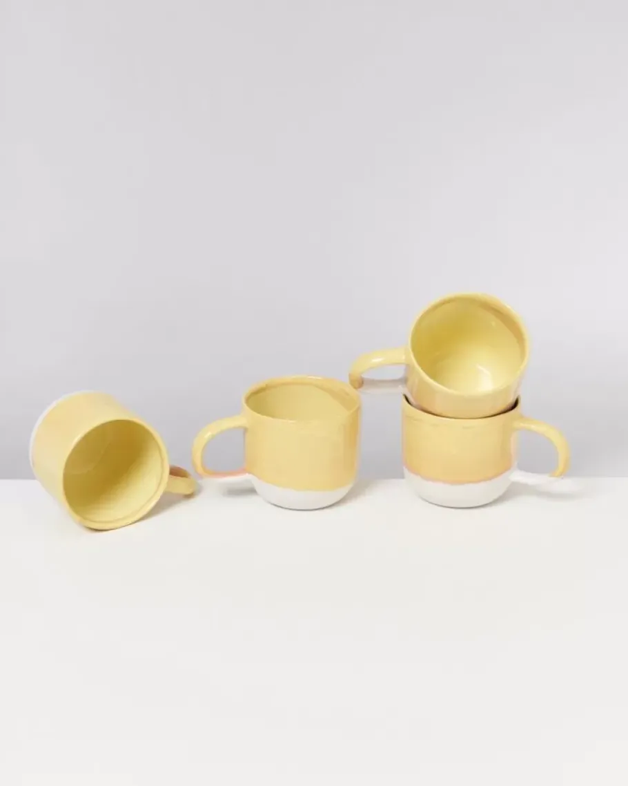 Fashion Coimbra 4Er Set Teetasse Gelb Tassen & Becher
