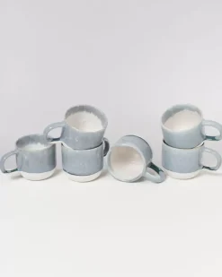 Clearance Coimbra 6Er Set Teetasse Graublau 6 Teilige Sets