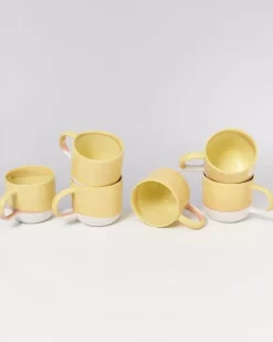 Clearance Coimbra 6Er Set Teetasse Gelb Tassen & Becher Sets