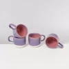Store Coimbra 4Er Set Teetasse Lila Rosa 4 Teilige Sets