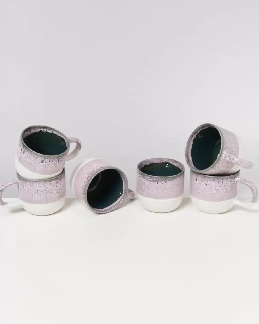 Discount Coimbra 6Er Set Teetasse Rosa Grun Tassen & Becher