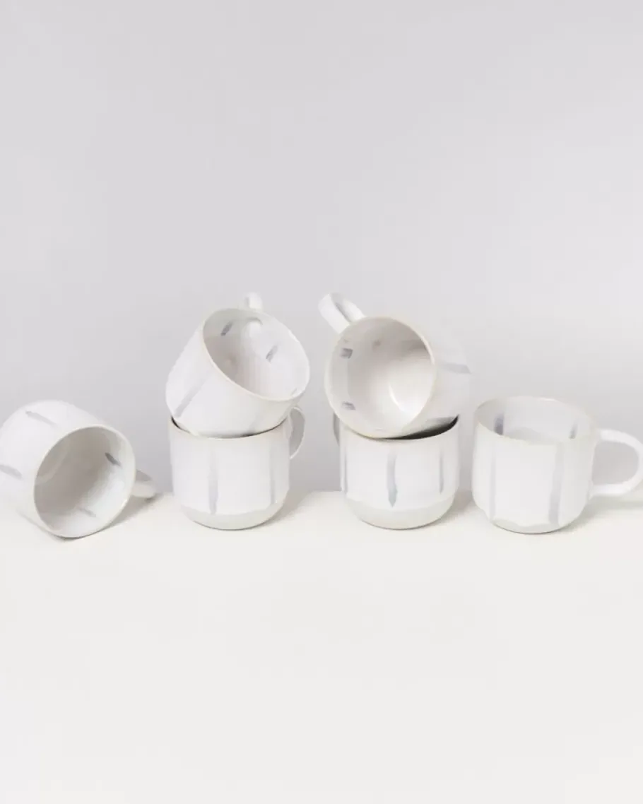 Sale Coimbra 6Er Set Teetasse Weis Blau Tassen & Becher