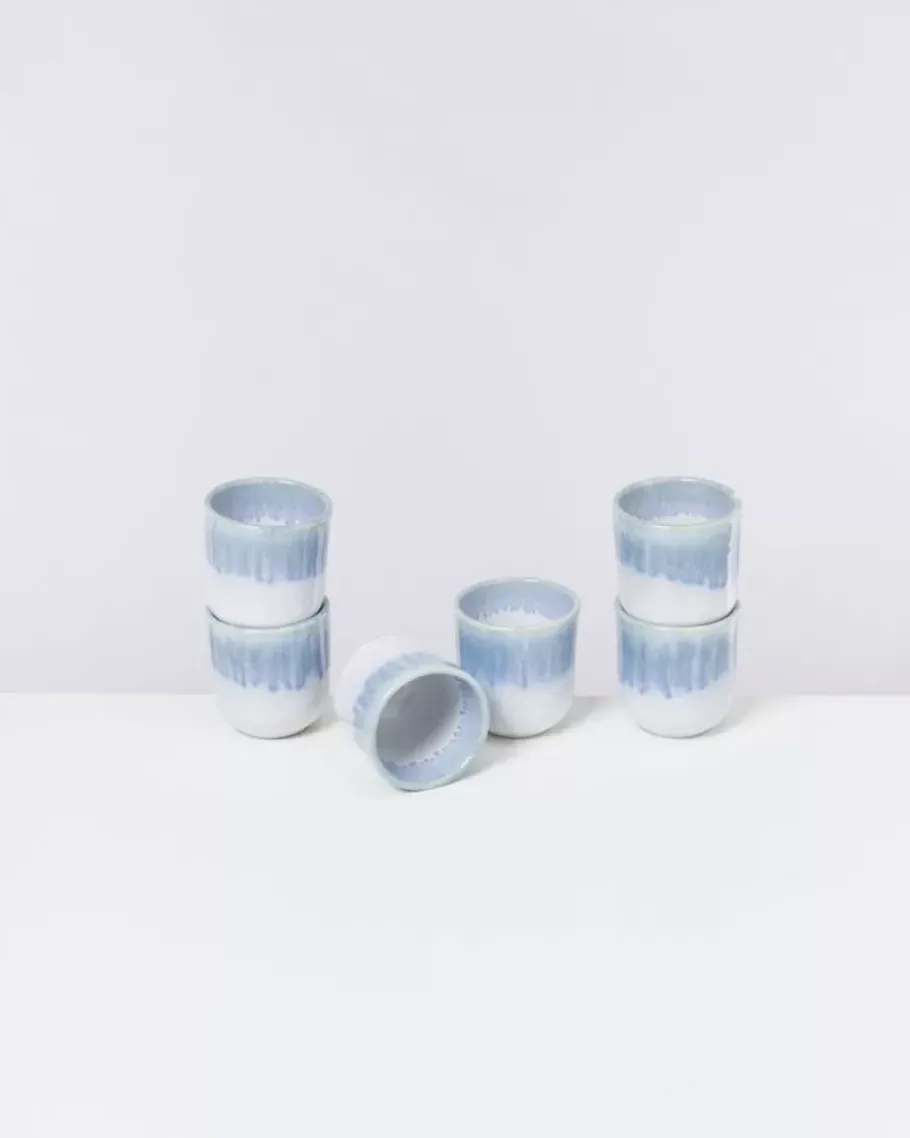 Cheap Copa Alto Becher Klein Blau Weis Tassen & Becher