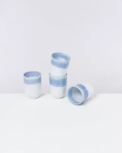 Store Copa Alto 4Er Set Becher Gros Blau Weis Tassen & Becher