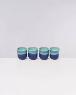 Best Sale Copa Alto 4Er Set Becher Klein Turkis Tassen & Becher Sets