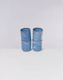 Outlet Cordoama 4Er Set Becher Gros Blau Gesprenkelt Tassen & Becher Sets