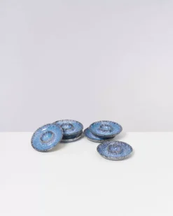 New Cordoama 6Er Set Eierbecher Blau Gesprenkelt Eierbecher