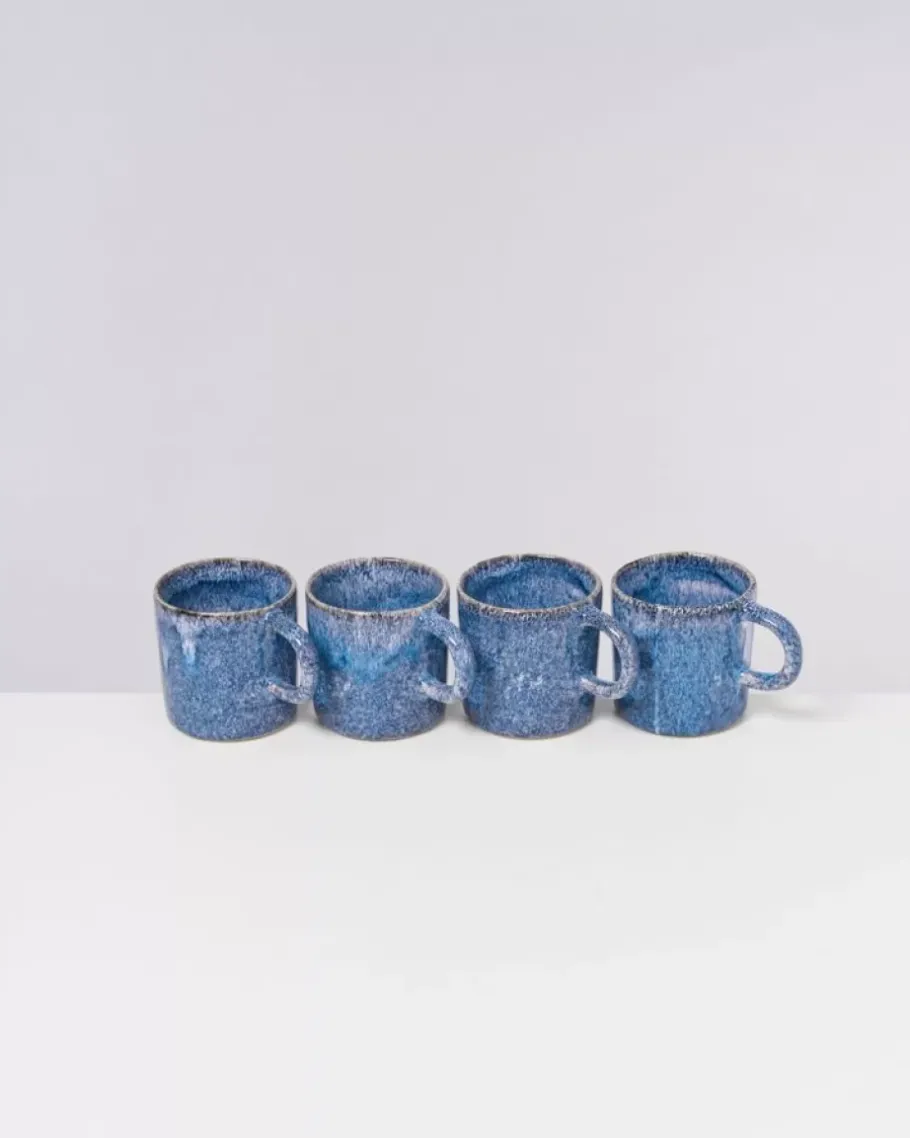 Best Cordoama 4Er Set Tasse Gros Blau Gesprenkelt Tassen & Becher Sets