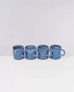 Clearance Cordoama 4Er Set Tasse Gros Blau Gesprenkelt Tassen & Becher