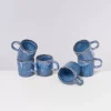 Discount Cordoama 6Er Set Tasse Gros Blau Gesprenkelt 6 Teilige Sets