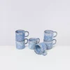 Outlet Cordoama 6Er Set Tasse Klein Blau Gesprenkelt Tassen & Becher Sets