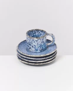 Discount Cordoama Espresso-Untertasse Blau Gesprenkelt Untertassen