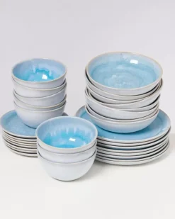 Discount Cordoama Klassik Aqua - 32 Teiliges Set Geschirr Sets