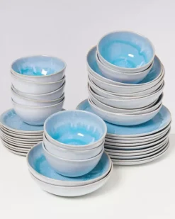 Fashion Cordoama Klassik Aqua - 40 Teiliges Set Geschirr Sets