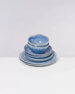 Store Cordoama Klassik Blau Gesprenkelt - 8 Teiliges Set Geschirr Sets