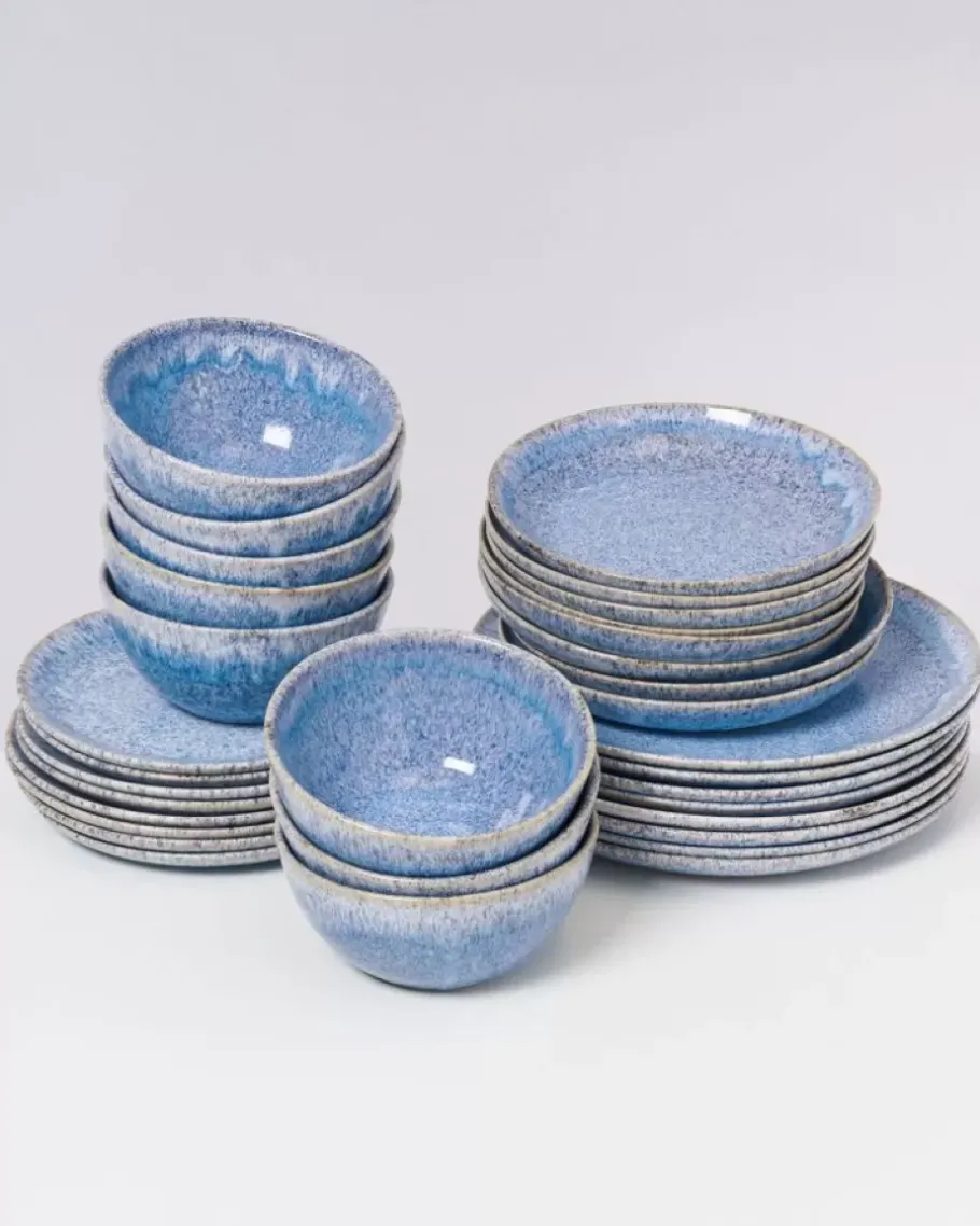 Discount Cordoama Klassik Blau Gesprenkelt - 32 Teiliges Set 32 Teilige Sets