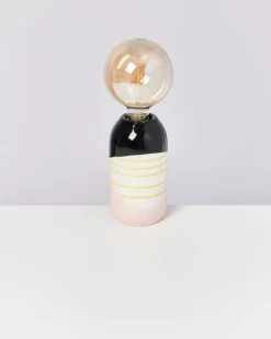 Best Farol Lampe Schwarz Rosa Gelb Gestreift Lampen