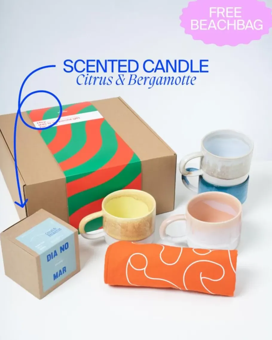 Online Geschenkbox - 4 X Coimbra Teetasse & 1 X Duftkerze Tassen & Becher