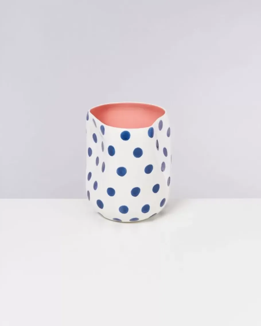 Outlet Joao Vase L Weis Mit Punkten Vasen