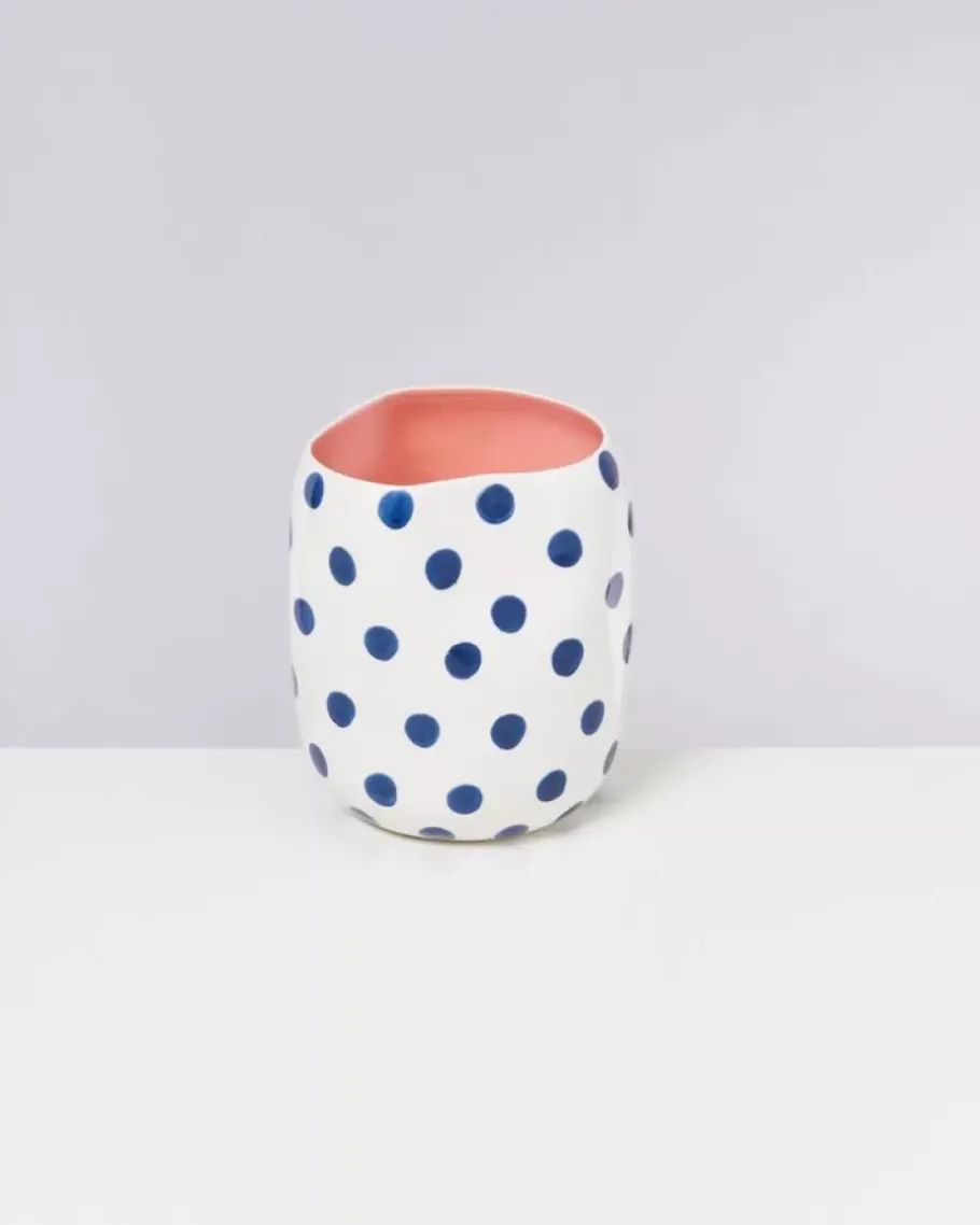Outlet Joao Vase L Weis Mit Punkten Vasen